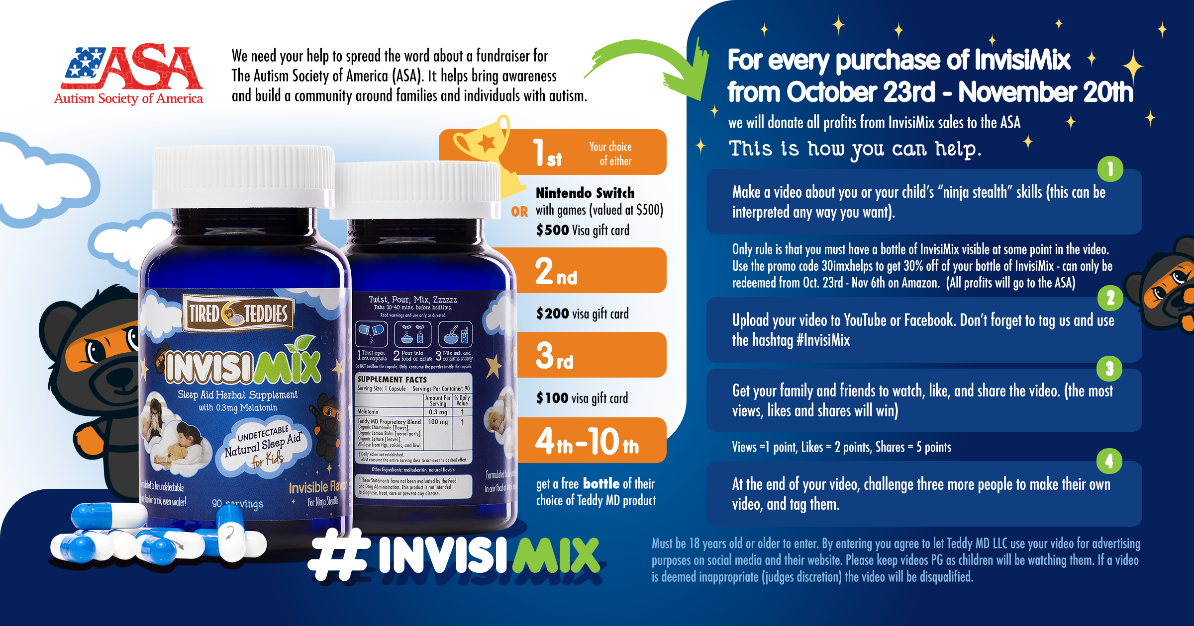 Facebook-ad for InvisiMix video comp